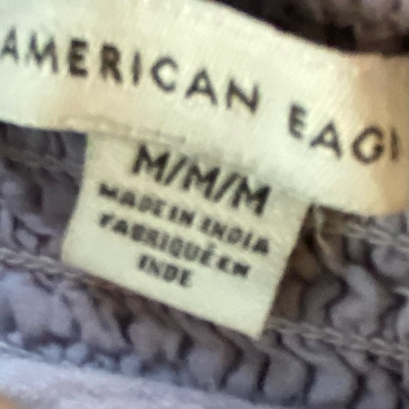 American Eagle women’s lavender peasant top  SZ  M - Picture 7 of 7